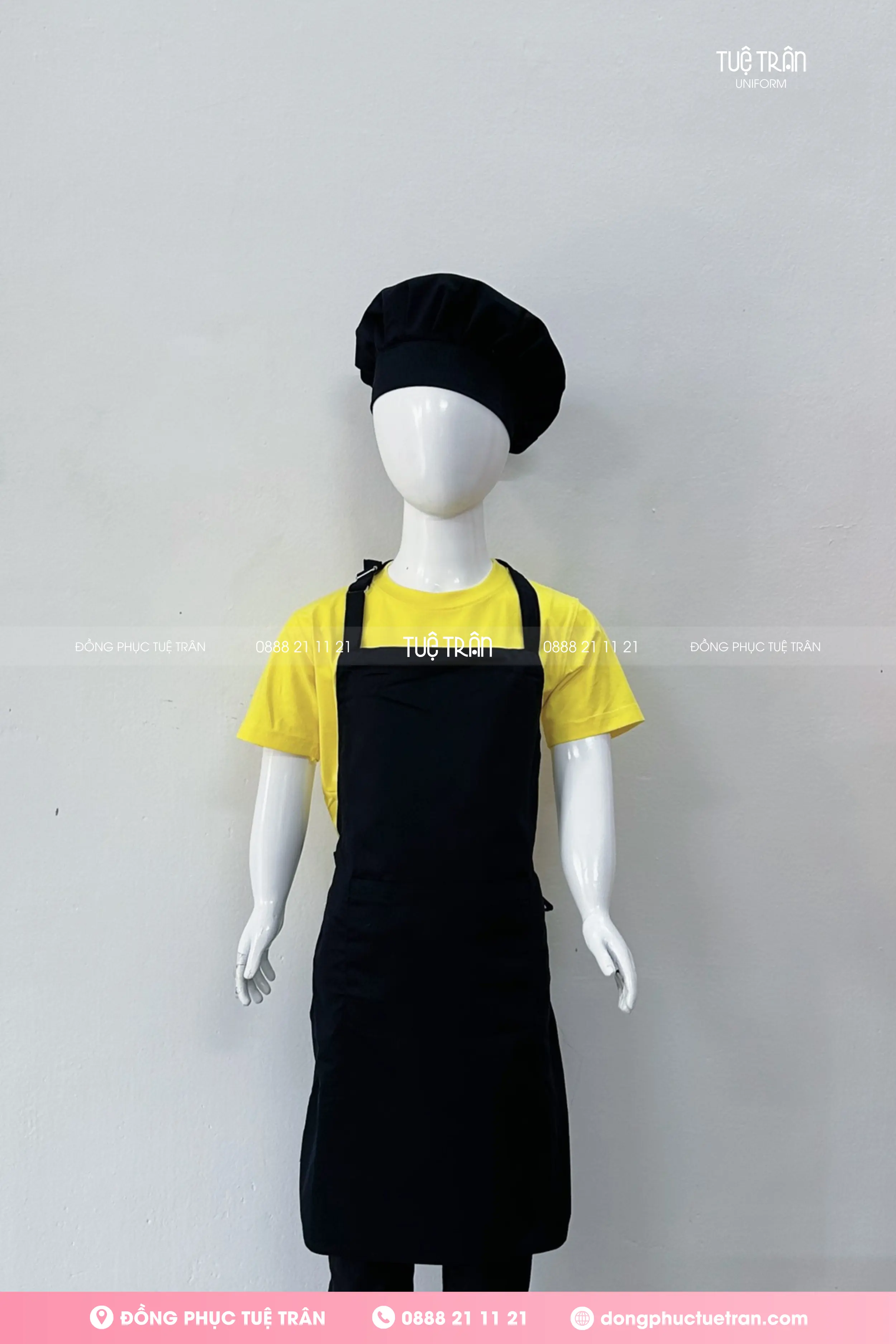 Nón bếp trẻ em màu đen